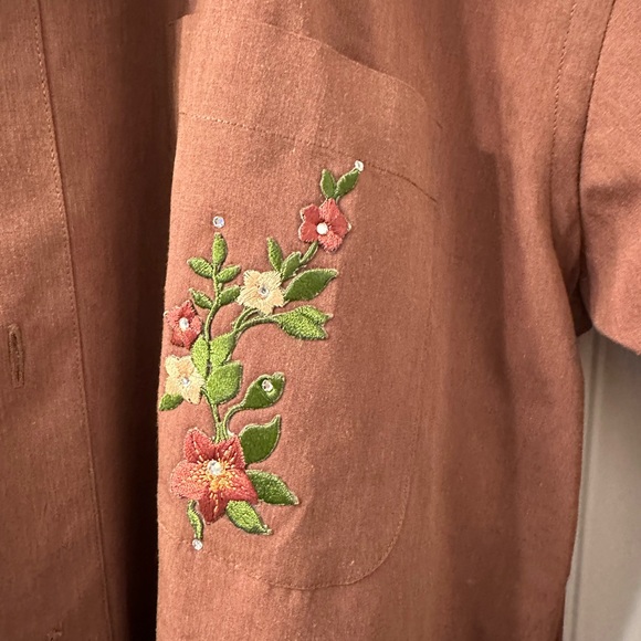 Vintage Men's 15 1/2 33-34 single needle tailoring
western shirt. - Picture 4 of 9